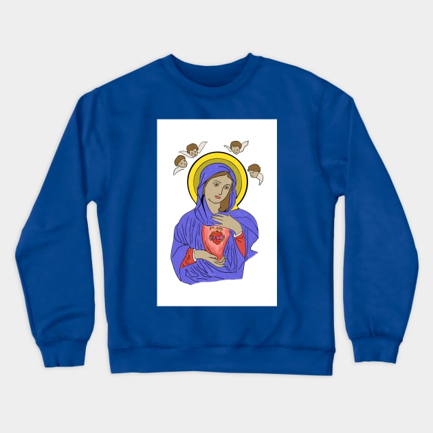 The Blessed Virgin Mary Crewneck Sweatshirt by moanlisa